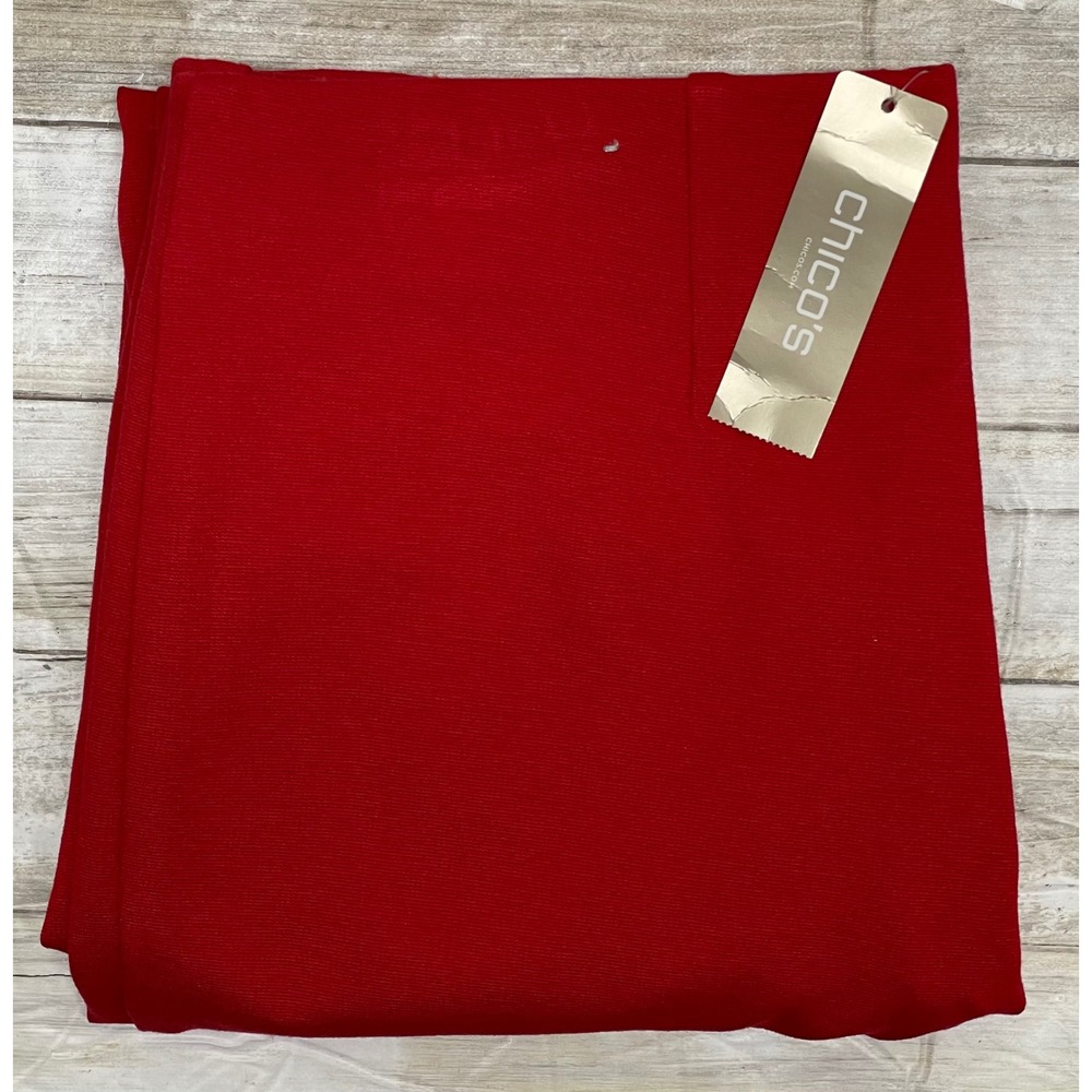 Chico's Ankle Pants Women's Size 00(U.S. 2) Red Slim Leg Stretch Career Casual